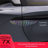 ZEEKR 7X Car Rear Tail Light Car Sticker zeekr 7x Car Accessories Decorative Sticker