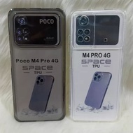 Softcase poco M4 PRO 4G Clear Black Space TPU Transparent Design premium silicone material with came