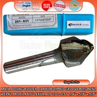 MATA Benz Werkz Wood Profile Router Cutting Bit Acp Carbide Sped Vee Groove Bits Hpl 201-031 1/4+3 X