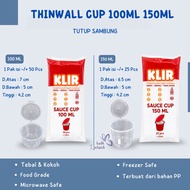 Sauce Cup 100ml 150ml l Thinwall Pudding Cup 100 ML 150 ML + Connecting Lid