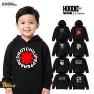 Rhcp Oasis Rancid Gorillaz Cotton Everyday Black Band Children's Hoodie Sweater Rock Metal Distro Fl