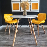Nordic Eames Creative Household Small Round Table Reception Negotiation Table Chair Combination Simp