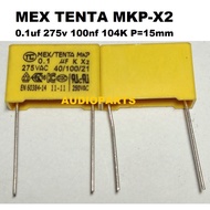 104 0.1uf 275V 104K MKP-X2 Safety Capacitor Mex/Tenta Mex Tenta
