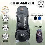 -Seven Summits CITAGAMI 60L Carrier Bag Free Rain Cover 60L Travel Backpack Carrier 60 Liter Hiking 
