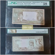 Uang Kuno 10 Rupiah Sukarno 1960 PMG 58