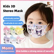 LUNOO Sanrio Kids 3D Mask 50PCS Cartoon Kids Face Mask BFE 99% Duckbill Masks Individual Packing Kur