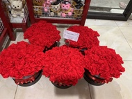[Bebas Ongkir] Bloom Box Besar Flowers Flanel / Buket Bunga Mawar /