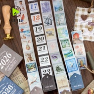 QIUJUU Journal GO 365pcs, Daily Life Design Minimalist Design Washi Tape Stickers,  Vintage Style On