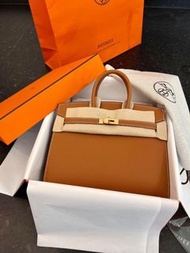 Hermes Birkin 25 金金Epsom 外縫