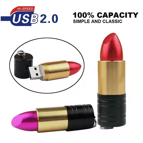 The Real 100% Capacity Silicone Funny Cartoon Pendrive Lipstick Usb 2.0 Pen Drive 4gb 8gb 16gb 32gb