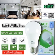 หลอดไฟ LED E27  220V  5W 7W 9W 12W 15W หลอดไฟปิงปอง หลอดประหยัดพลังงาน ขั้วE27 อายุการใช้งานยาวนาน  led LAMP E27  แสงขาว แสงวอร์มไวท์