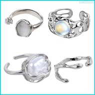 Nan Trend Vintage Opal Irregular Natural Stone Ring Opal Aesthetic Hollow Ring
