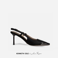 KENNETH COLE x ANNE THONGPRASOM รองเท้าส้นสูงผู้หญิงรุ่น ADIA SLINGBACKS Black on Black สีดำ ( HEL -