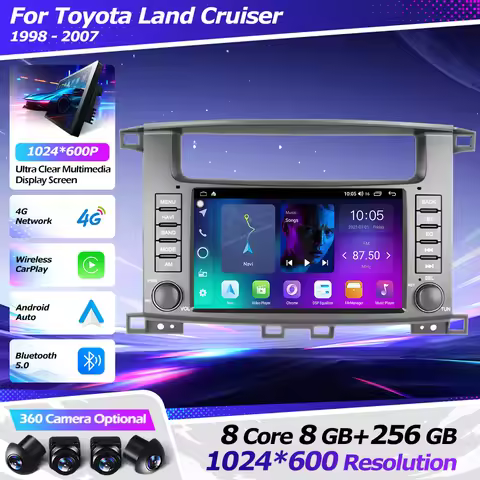 8 inch For Toyota Land Cruiser 100 LC100 1998-2007 Car Radio Android 16 Auto Wireless Carplay Multim