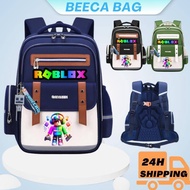 [In stock] roblox backpack primary school bag kids school bag ergonomic school bag Bag Waterproof Ba