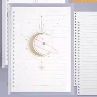 (LOCAL SELLER) A5 B5 plastic binder loose leaf 20 hole astronomy themed