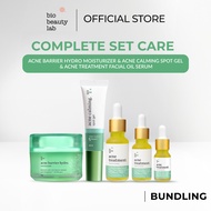 Bio Beauty Lab Acne Complete Set Care | Facial Acne Oil & Barrier Hydro Moisturizer & Acne Spot Gel 