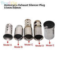 PEARLTH Adjustable DB Killer, 51mm 60mm 8 Styles Motorcycle Inlet Exhaust Muffler,  Stainless Steel 