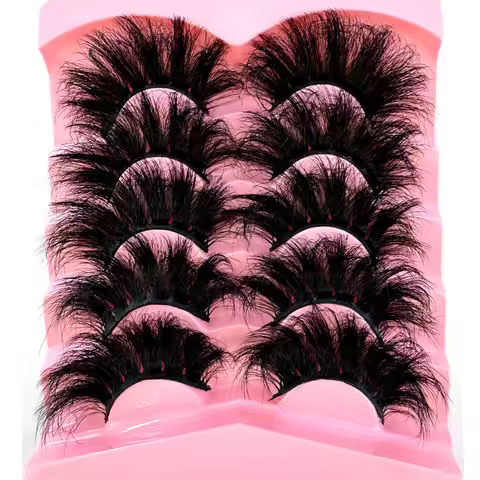 HBZGTLAD Fluffy Long Lashes 3D Faux Mink Lashes Natural False Eyelashes Dramatic Soft Volume Lashes 