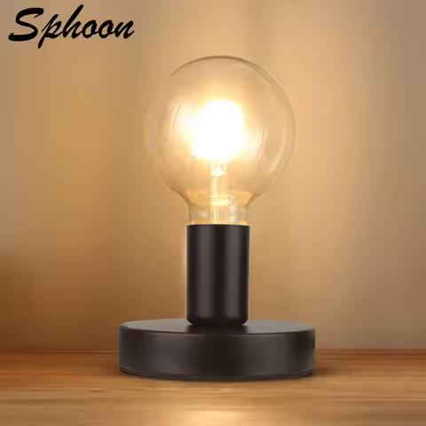 5 Colors Metal Desktop Lamp Base 1.8m Cord E27 E26 Base Holder with on/off Switch, EU US Plug Screw 