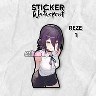 Reze Anime Chainsawman Sticker Waterproof Anime Sticker/