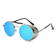 PTQ Kính Râm Phong Cách Steampunk Kính Râm Phong Cách Punk Hơi Nước Gothic Tròn Cổ Điển Cho Nam Nữ K