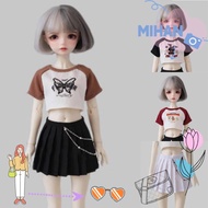 MIHAN Princess Chain Skirt, Fashion Mini T-shirt Pleated Skirt, Gift Toys DIY Accessories Cute Dolls