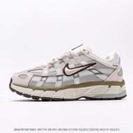 NK P-6000Metallic Silver Low-Top Retro Torre Casual Sports Comfortable Jogging Shoes