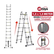 Alldays Tangga Lipat Teleskopik DOUBLE STRAIGHTABLE / Alumunium Ladder