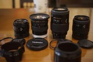 Minolta 28mm,100-300mm APO,28-80mm,Tamron 19-35mm 自動Sony鏡頭