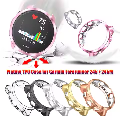 Soft Shell Shockproof Sports Screen Protectors for Garmin Forerunner 245 / 245M Protective Cover TPU