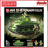 Assembling M4 Sherman tank - WW2 QuanGuan Model Puzzle Toy 100272
