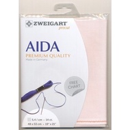 FA14-4110 Ida Cloth Eye Size 14 Holes/Inch Light Pink 48x53 Cm.brand Zweigart (14 ct. Bo-Peep Aida)