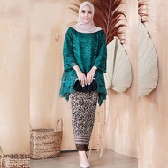 Promo Cod kebaya/SETELAN RINJANI  kebaya  ROK BATIK /kebaya brokat modern 2022 kondangan /SETELAN KE