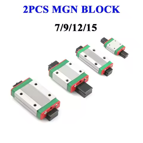 2PCS MGN7C MGN7H MGN9C MGN9H MGN12C MGN12H MGN15C MGN15H MGN block For MGN7 MGN9 MGN12 MGN15 Miniatu