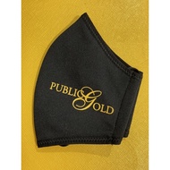 Public Gold Face Mask- Reusable Fabric Face Mask (3 layer)