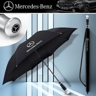 ร่มตรงอัตโนมัติ Benz โลโก้ ยาว 93 ซม. กันรังสียูวี จัดส่งในไทยภายใน 24 ชม.