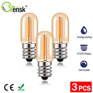 3pcs LED Light Bulb Vintage E12 E14 0.6W T16 LED Filament Bulb Warm White 220V Tubular Edison Bulb D