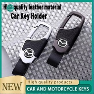 sale high quality leather metal car keychain motorcycle car key accessories For Mazda BT-50 323 MAZD