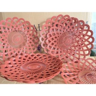 Aj Plastic Rattan Plates / Dozen Plates / Plastic Plates (12 pcs)