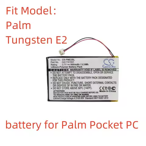 Li-Polymer battery for Palm Pocket PC,3.7V,900mAh,Compatible Models: E2(Part NO: GA1Y41551)