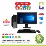 FREE KBM Full Set RM3xx !!! Desktop pc + Monitor (Lenovo Dell HP etc) Desktops cpu bundle
