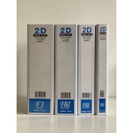 A4 PVC 2D Ring File With Transparent Cover - White