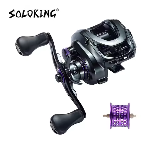 Soloking GKA200 Pro Baitcasting Reel Fishing Reels 9KG Drag Power 6+1 BB Drag Clicker Sound Baitcast
