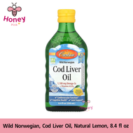 Carlson Labs, Wild Norwegian, Cod Liver Oil, Natural Lemon, 8.4 fl oz (250 ml)