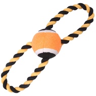 Rope Toys for Dogs Cotton Thread Tennis Ball Indestructible Rope Toys for Dogs Large Breed Bite-Resistant Interactive Tug of War Dog Toy for Medium Large Dog richly