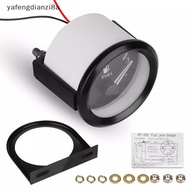 2" 52mm Fuel Level Gauge Car Meter White LED Light  Rim Automotive Gauges 12V