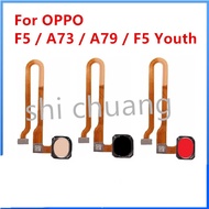 Fingerprint Touch Sensor Finger Power Switch ON OFF Side Button Key Flex Cable For OPPO F5 / A73 / A