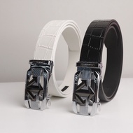 New Golf Men's Belt Genuine Leather 2023 Business Casual Fashion Versatile Cowhide Men's Belt Black and White J.LINDEBERG Titleist DESCENNTE Korean Uniqlo ❇