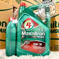 6 แถม 1 น้ำมันเครื่องยนต์ดีเซลพีที น้ำมันรถยนต์ PT MAXNITRON HI-COMMONRAIL SAE10W-30 ขนาด6ลิตร+1ลิตร